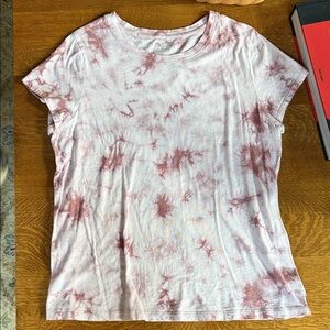 Athleta Pink Tie-Dye Short Sleeve Tee